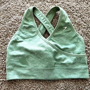 Gymshark green camo sports bra